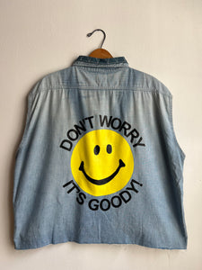 60s/70s DWIG Chambray Shirt -Blue (L)