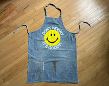 60s-70s DWIG Hickory Stripe Apron- Blue&White (L)