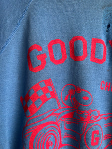 Car Club Thrashed Sweater -Blue (L)