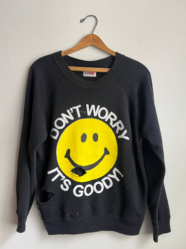 80s/90s DWIG Raglan Sweatshirt-Black (M)
