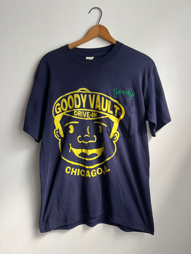 Burger Man Tee -Navy Blue (M)