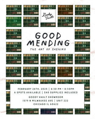 Good Mending - The art of Sashiko 26Feb25