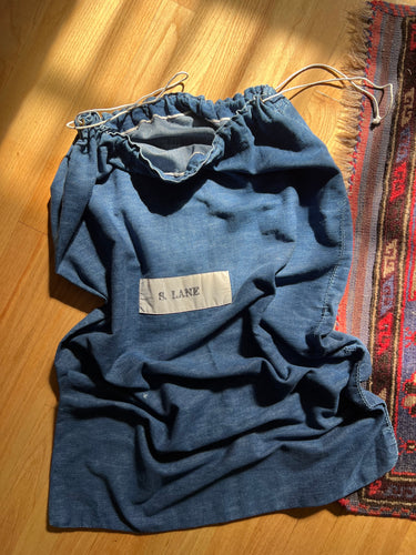 50s/60s Denim Laundry Bag